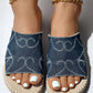 Hollow Out Denim Beach Slippers