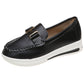 Buckled Round Toe Slip On Muffin Loafers