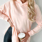 Zipper design Slit Long Sleeve Hoodie