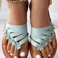 Floral Patten Hollow Out Flip Flops