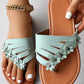 Floral Patten Hollow Out Flip Flops