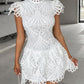 Mock Neck Guipure Lace Dress