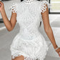 Mock Neck Guipure Lace Dress