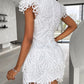 Mock Neck Guipure Lace Dress