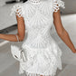 Mock Neck Guipure Lace Dress