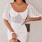 Lace Lantern Sleeve Bodycon Dress