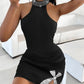 Rhinestone Bowknot Decor Bodycon Dress