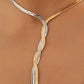 1pc Snake Herringbone Tassel Minimalist Necklace