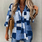 Denim Look Print Pocket Design Shirt