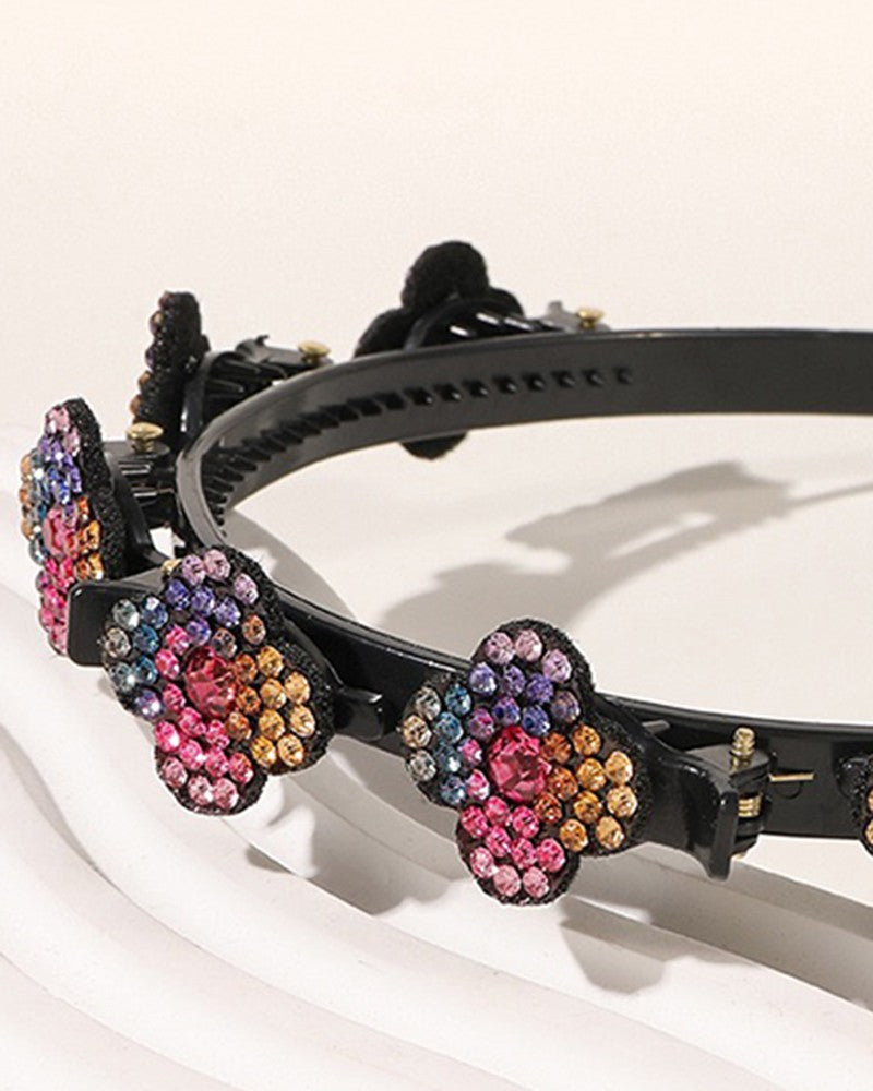 Rhinestone Four Leaf Clover Pattern Hair Pin