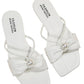 Bowknot Design Pearls Decor Slippers Beach Sandals