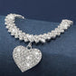 1pc Rhinestone Heart Pendant Necklace Wedding Jewelry