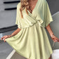 Batwing Sleeve Overlap Flowy Swing Dress