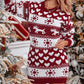 Christmas Elk Heart Snowflake Print Knit Casual Dress