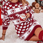 Christmas Elk Heart Snowflake Print Knit Casual Dress