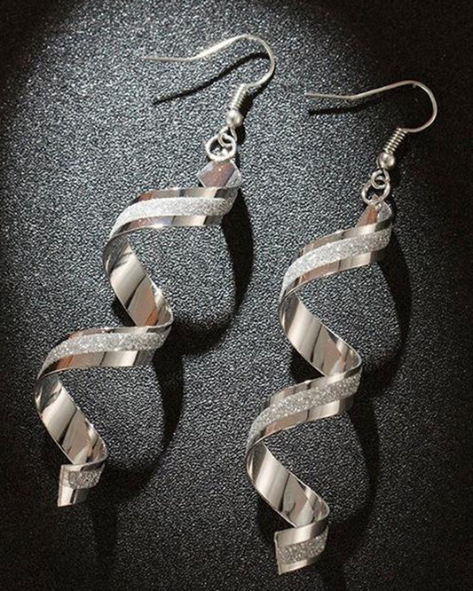 1Pair Twisted Dangle Hook Earrings