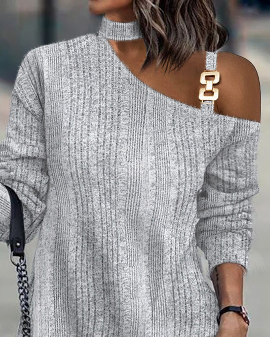 Cold Shoulder Long Sleeve Dress