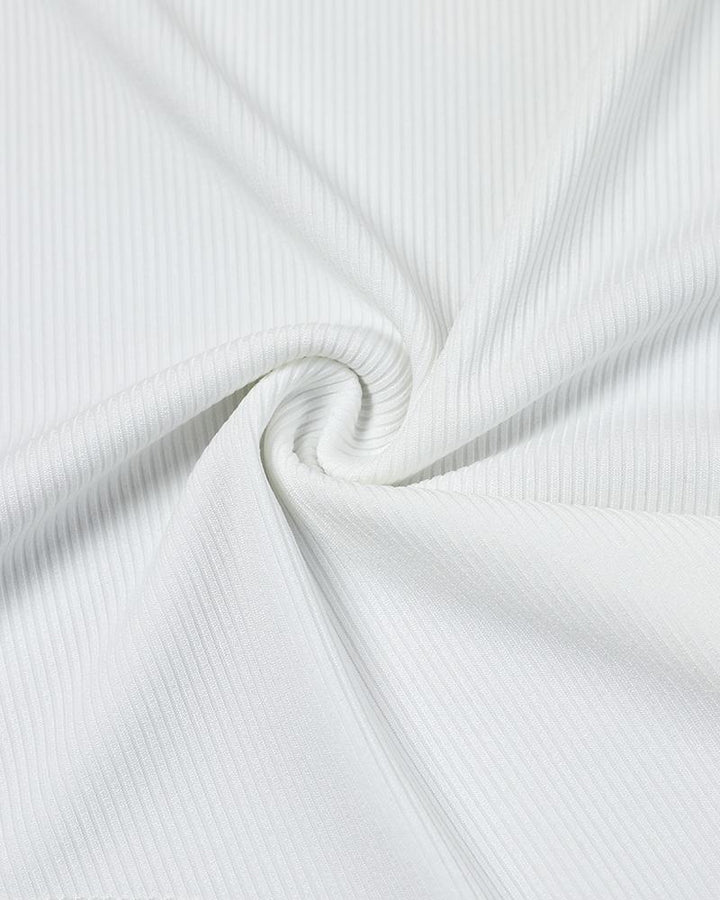 Plain Knit Sleeveless Halter Bodysuit