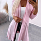 Open Front Long Sleeve Knit Cardigan