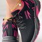 Contrast Paneled Lace up Breathable Sneakers