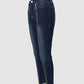 O Ring Zipper Decor Skinny Jeans