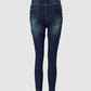 O Ring Zipper Decor Skinny Jeans