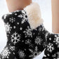 Christmas Snowflake Print Fluffy Indoor Boots