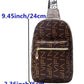 Letter Pattern Zipper Design Crossbody Shoulder Bag