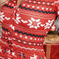 Christmas Print Functional Buttoned Flap Adults Onesie