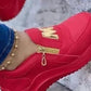 Letter Pattern Zipper Design Sneakers
