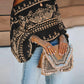 Tribal Print Lantern Sleeve Top