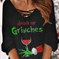 Christmas Graphic Wine Glass Print Casual Dress