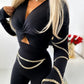 Chain Decor Twisted Long Sleeve Jumpsuit