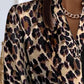 Colorblock Leopard Print Contrast Sequin Top