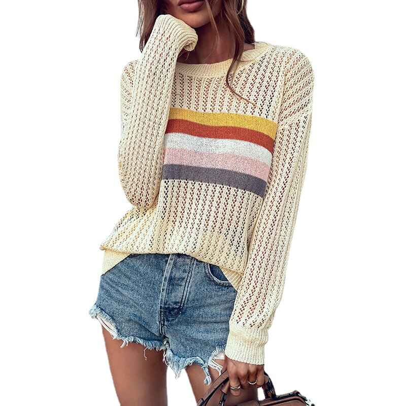 Apricot-Fall-Winter-Womens-Striped-Color-Block-Short-Sweater-Long-Sleeve-Crew-Neck-Casual-Loose-Knit-Pullover-Tops-K221