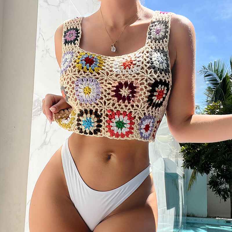 Apricot-Women-Summer-Beach-Crochet-Top-Bralette-Knit-Bra-Bikini-K562-Front