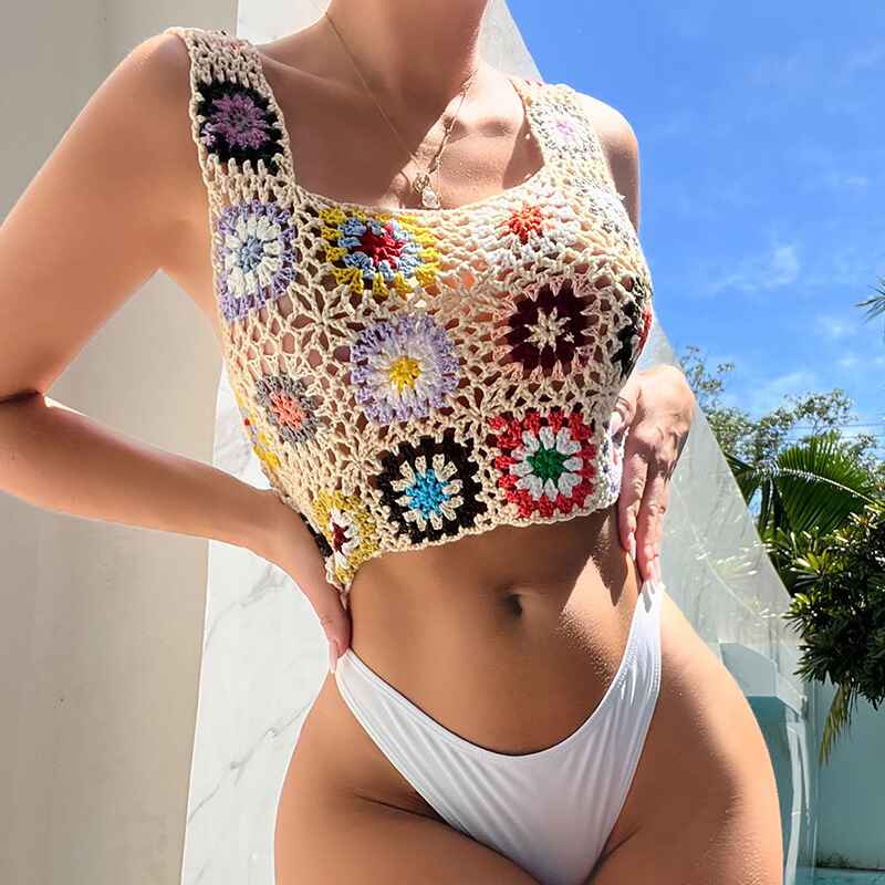     Apricot-Women-Summer-Beach-Crochet-Top-Bralette-Knit-Bra-Bikini-K562