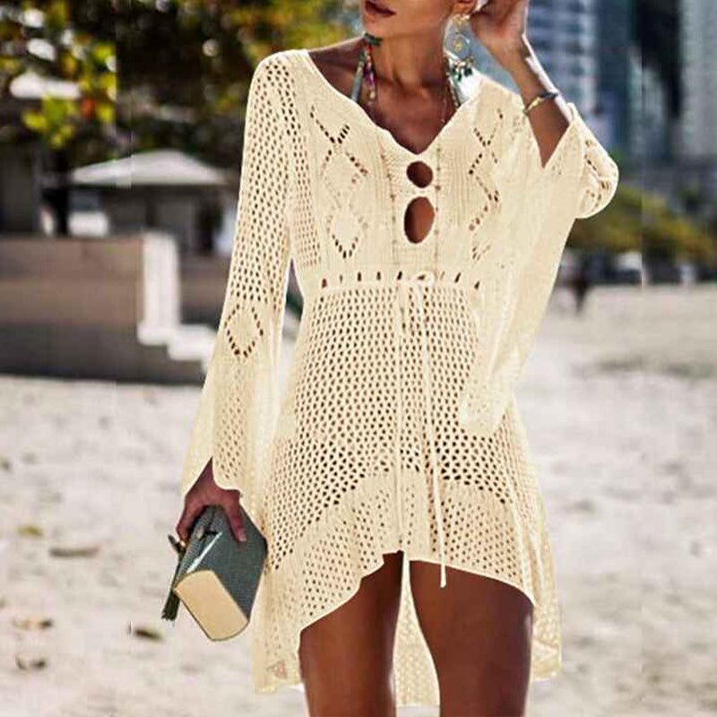     Apricot-Womens-Beach-Tops-Sexy-Perspective-Cover-Dresses-Bikini-Cover-ups-Net-Coverups