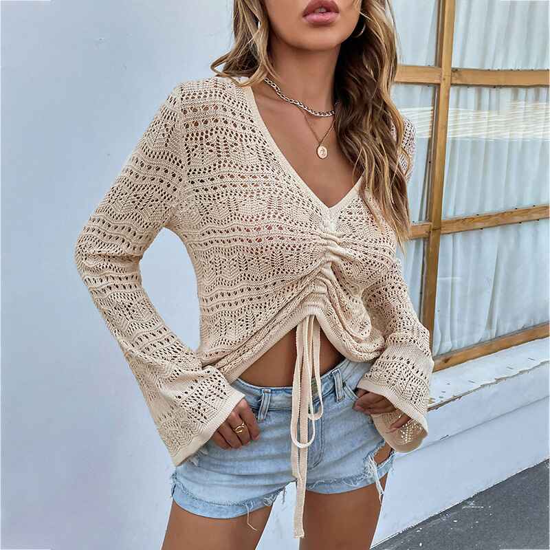 Apricot-Womens-Boho-Off-Shoulder-Sheer-Crop-Tops-Bell-Sleeve-Flowy-Oversized-Crochet-Ruched-Pullover-Sweaters-K215