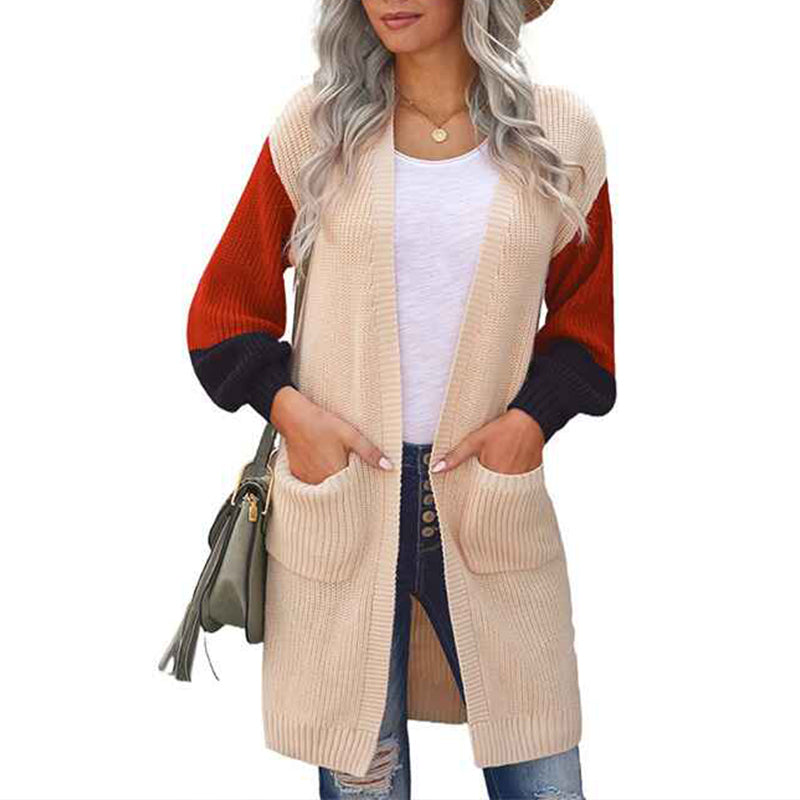    Apricot-Womens-Cable-Knit-Open-Front-Long-Sleeve-Cardigan-Sweater-with-Pocket-K103