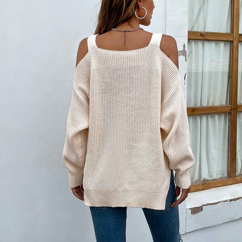Apricot-Womens-Cold-Shoulder-Oversized-Sweaters-Batwing-Long-Sleeve-Square-Neck-Chunky-Knit-Fall-Tunic-Sweater-Tops-K237-Back