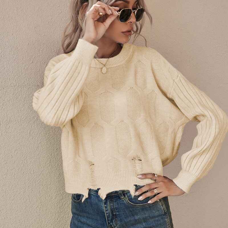 Apricot-Womens-Crew-Neck-Loose-Knitted-Sweater-Long-Sleeve-Ripped-Jumper-Pullover-Crop-Top-Sweaters-K376