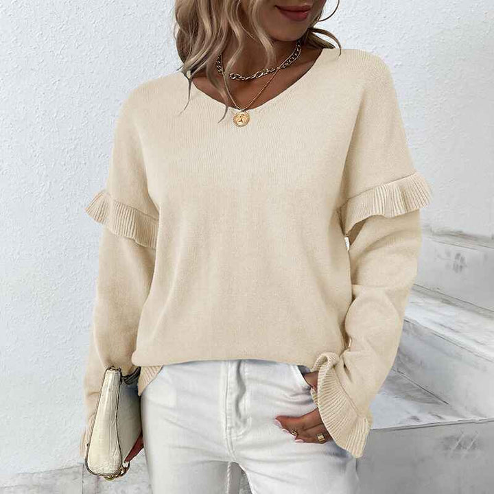 Apricot-Womens-V-Neck-Long-Sleeve-Blouse-Loose-Fit-Tunics-Ruffles-Knit-Solid-Color-Tops-Fall-Tee-Shirts-K264