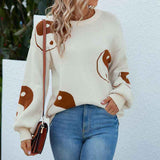 Beige-Womens-Winter-Pullover-Sweater-Casual-Long-Sleeve-Crewneck-Loose-Chunky-Knit-Jumper-Tops-Blouse-K277-Front