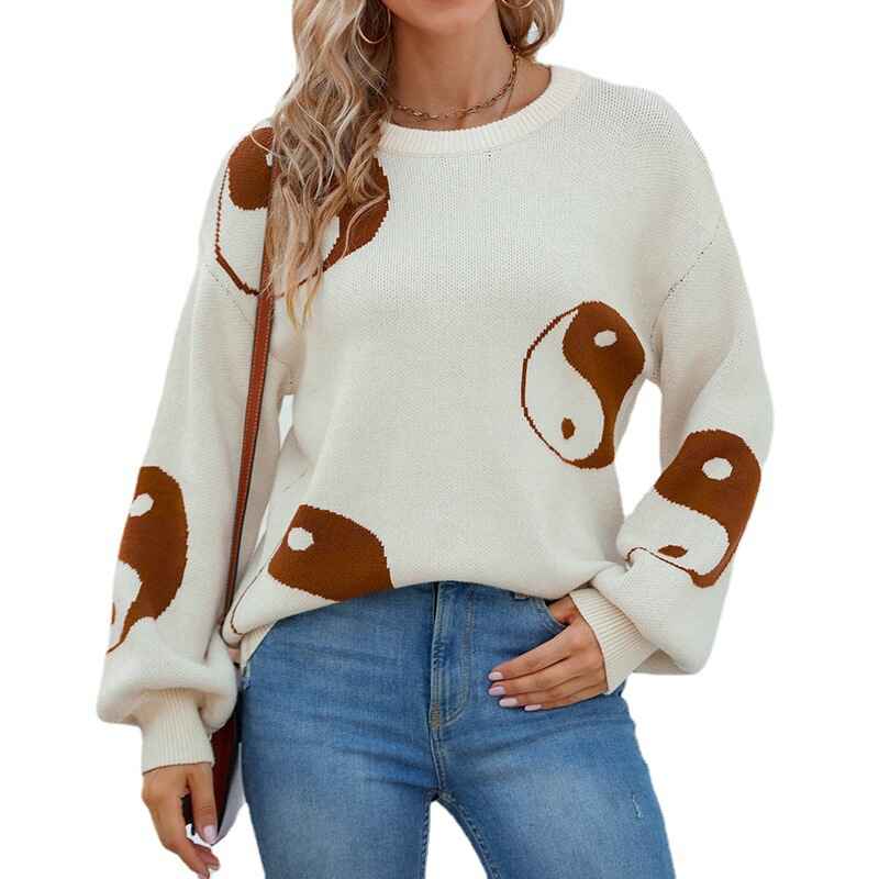 Beige-Womens-Winter-Pullover-Sweater-Casual-Long-Sleeve-Crewneck-Loose-Chunky-Knit-Jumper-Tops-Blouse-K277