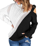 Black-Color-Matching-Womens-Long-Sleeve-Cold-Shoulder-Turtleneck-Knit-Sweater-Tops-Pullover-Casual-Loose-Jumper-Sweaters-K195
