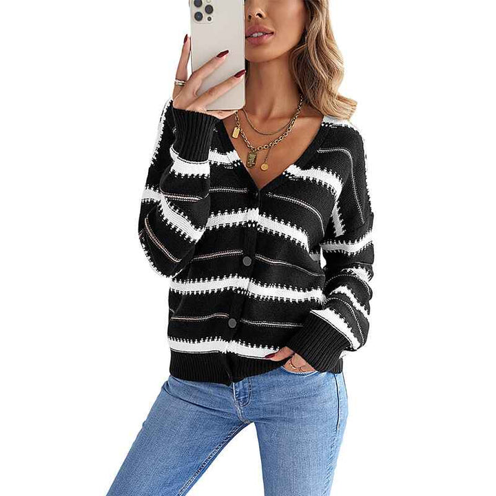 Black-Comfy-Fall-Cardigans-Sweaters-for-Women-Trendy-Casual-Loose-Winter-Warm-Open-Front-Lamb-Button-Down-V-Neck-Knit-Tops-K119