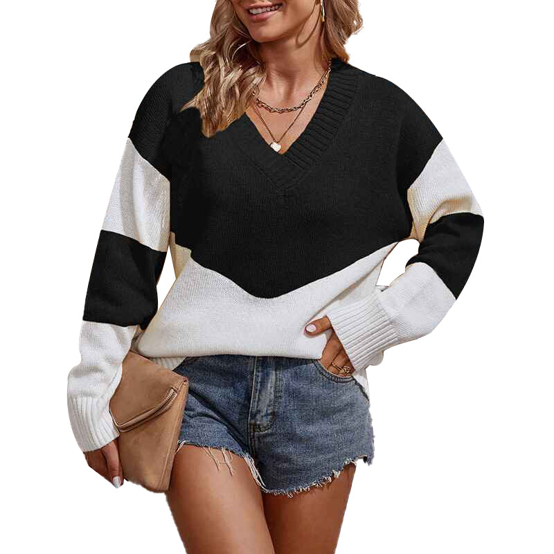 Black-Cute-Long-Sleeve-Sexy-V-Neck-Sweaters-for-Women-Fashion-Hand-Knitted-Sweater-Tops-K240