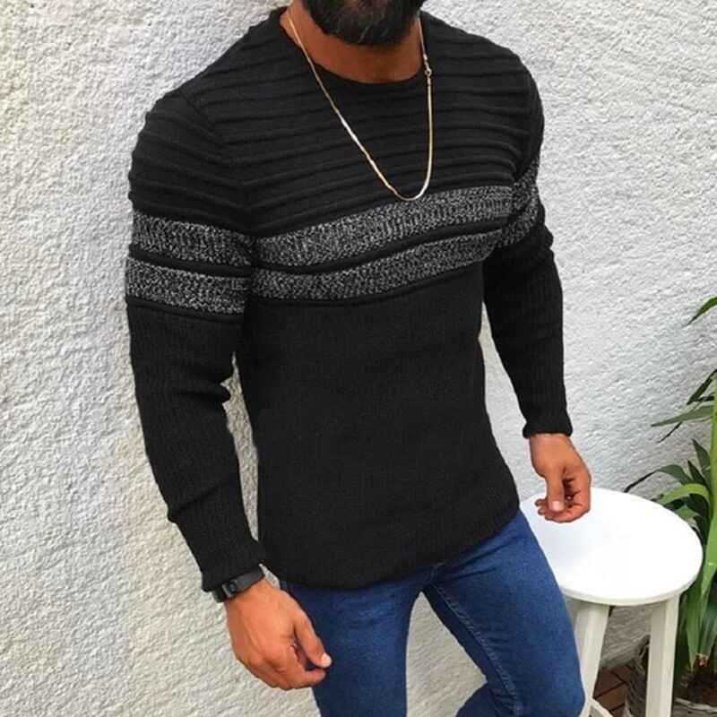 Black-Men-Slim-Fit-Crewneck-Pullover-Sweater-Winter-Casual-Chunky-Cable-Knit-Comfort-Heavy-Long-Sleeve-Sweaters-G070