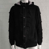 Black-Mens-Full-Zip-Knitted-Cardigan-Sweater-Cable-Knit-Sweater-with-Pocket-G032-product